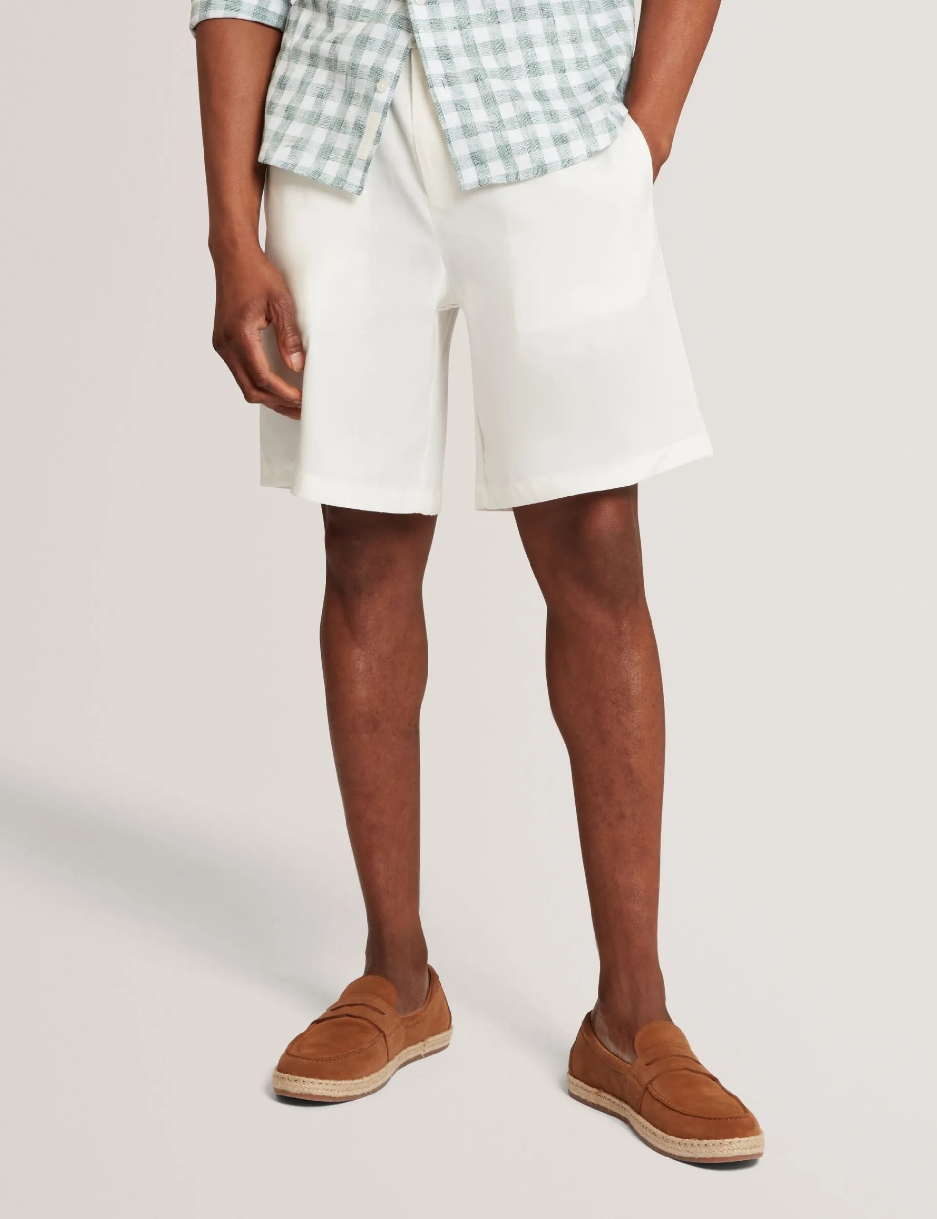 New Lobster Limited Breezy Blues Bearbeiten|Shorts<Lässige Shorts aus Leinenmischgewebe mit elastischem Bund