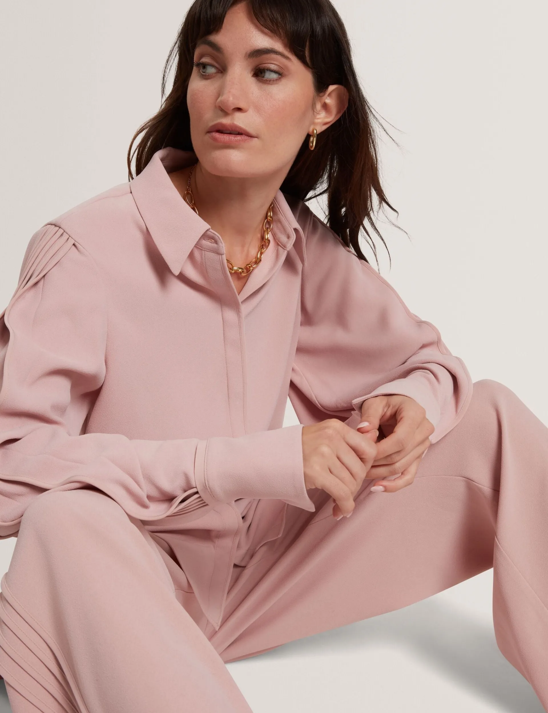 New Lobster Limited Anzüge & Zweiteiler|Oberteile & Blusen<Lässiges Langarmhemd mit Paspeldetails