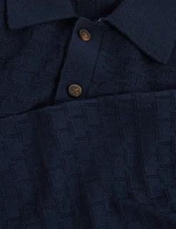 New Lobster Limited Festliche Kleidung|Pullover & Strickwaren<Marken-Langarmpolo aus strukturiertem Strick