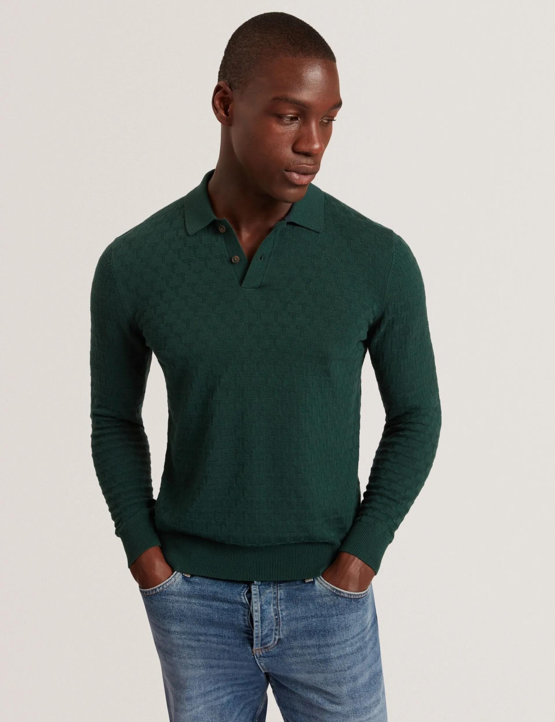New Lobster Limited Festliche Kleidung|Pullover & Strickwaren<Marken-Langarmpolo aus strukturiertem Strick