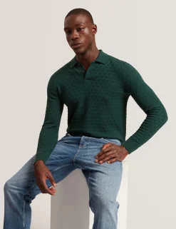 New Lobster Limited Festliche Kleidung|Pullover & Strickwaren<Marken-Langarmpolo aus strukturiertem Strick