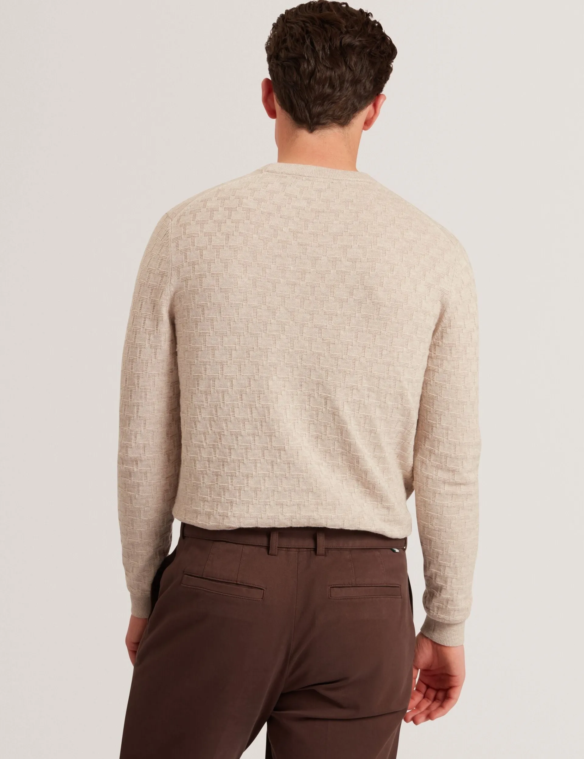New Lobster Limited Breezy Blues Bearbeiten|Arbeitskleidung<Marken-Pullover mit Rundhalsausschnitt und Struktur