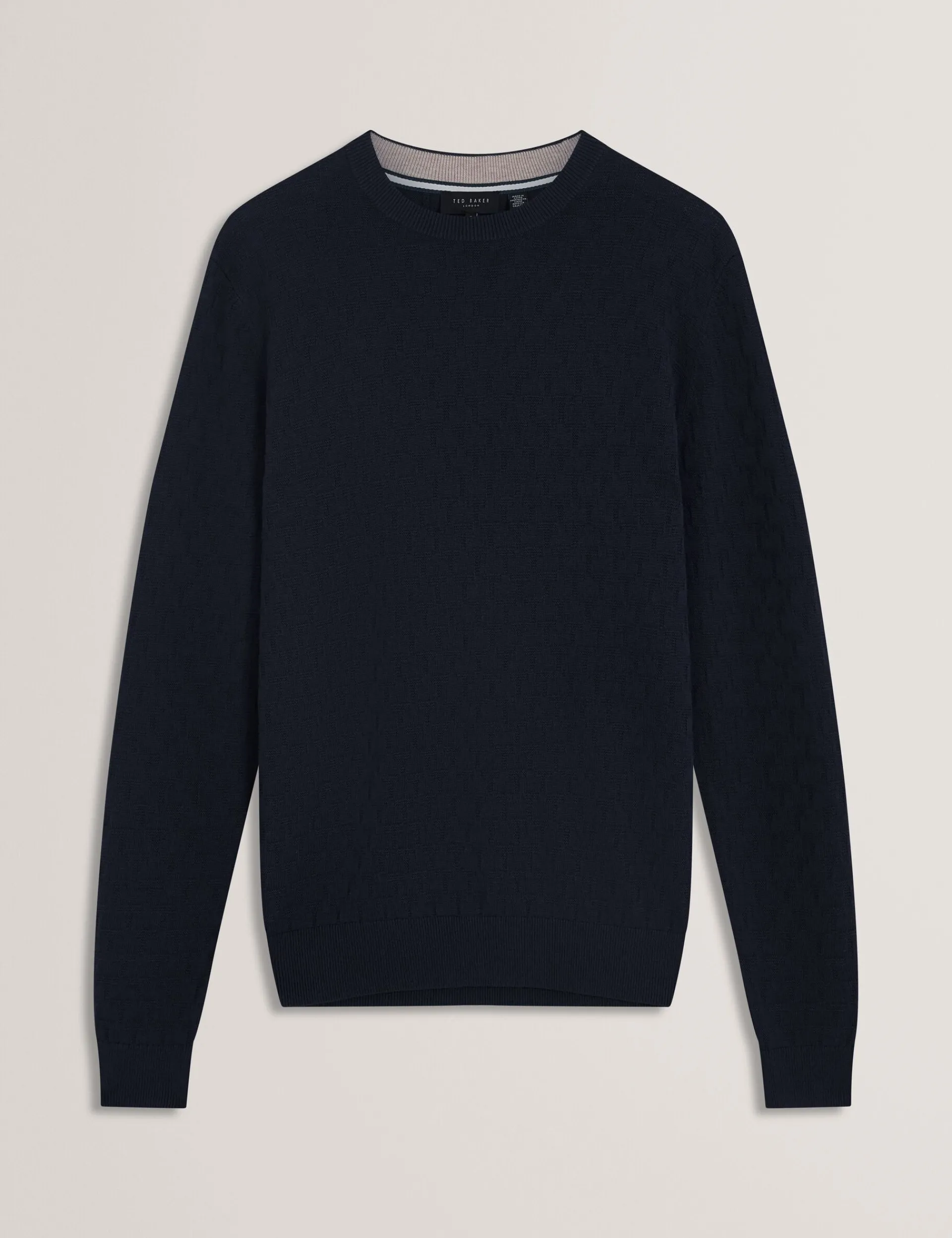 New Lobster Limited Breezy Blues Bearbeiten|Arbeitskleidung<Marken-Pullover mit Rundhalsausschnitt und Struktur