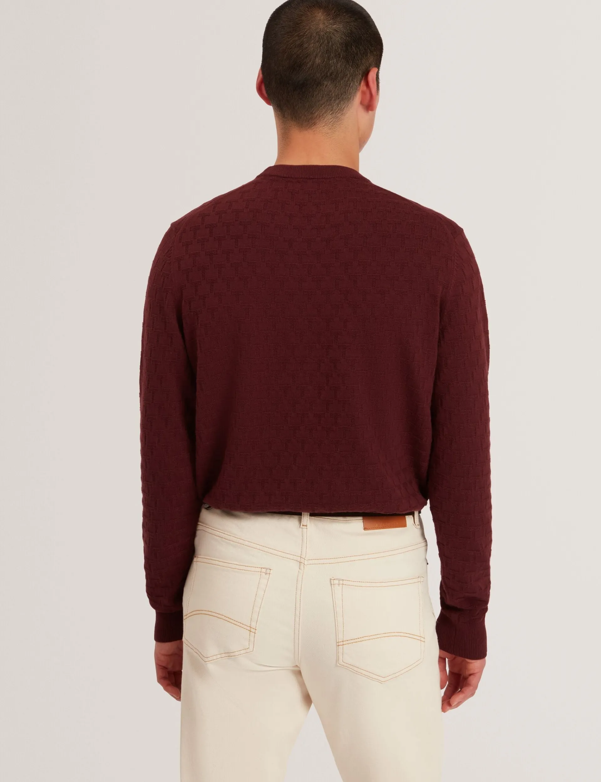 New Lobster Limited Breezy Blues Bearbeiten|Arbeitskleidung<Marken-Pullover mit Rundhalsausschnitt und Struktur