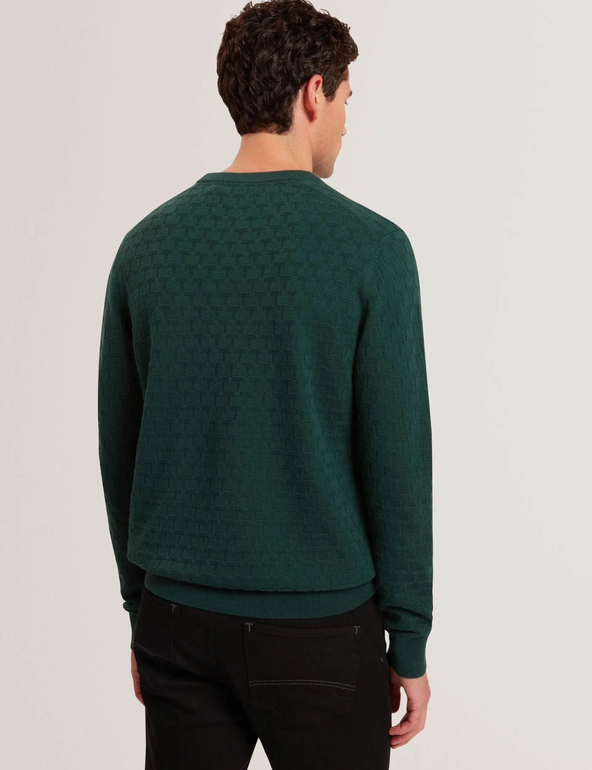New Lobster Limited Breezy Blues Bearbeiten|Arbeitskleidung<Marken-Pullover mit Rundhalsausschnitt und Struktur