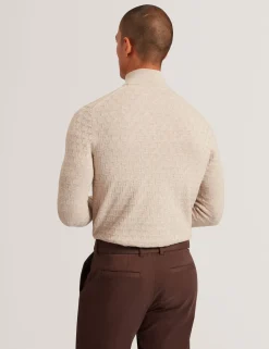 New Lobster Limited Breezy Blues Bearbeiten|Arbeitskleidung<Markenpullover mit strukturierter Oberfläche und Reißverschluss am Kragen