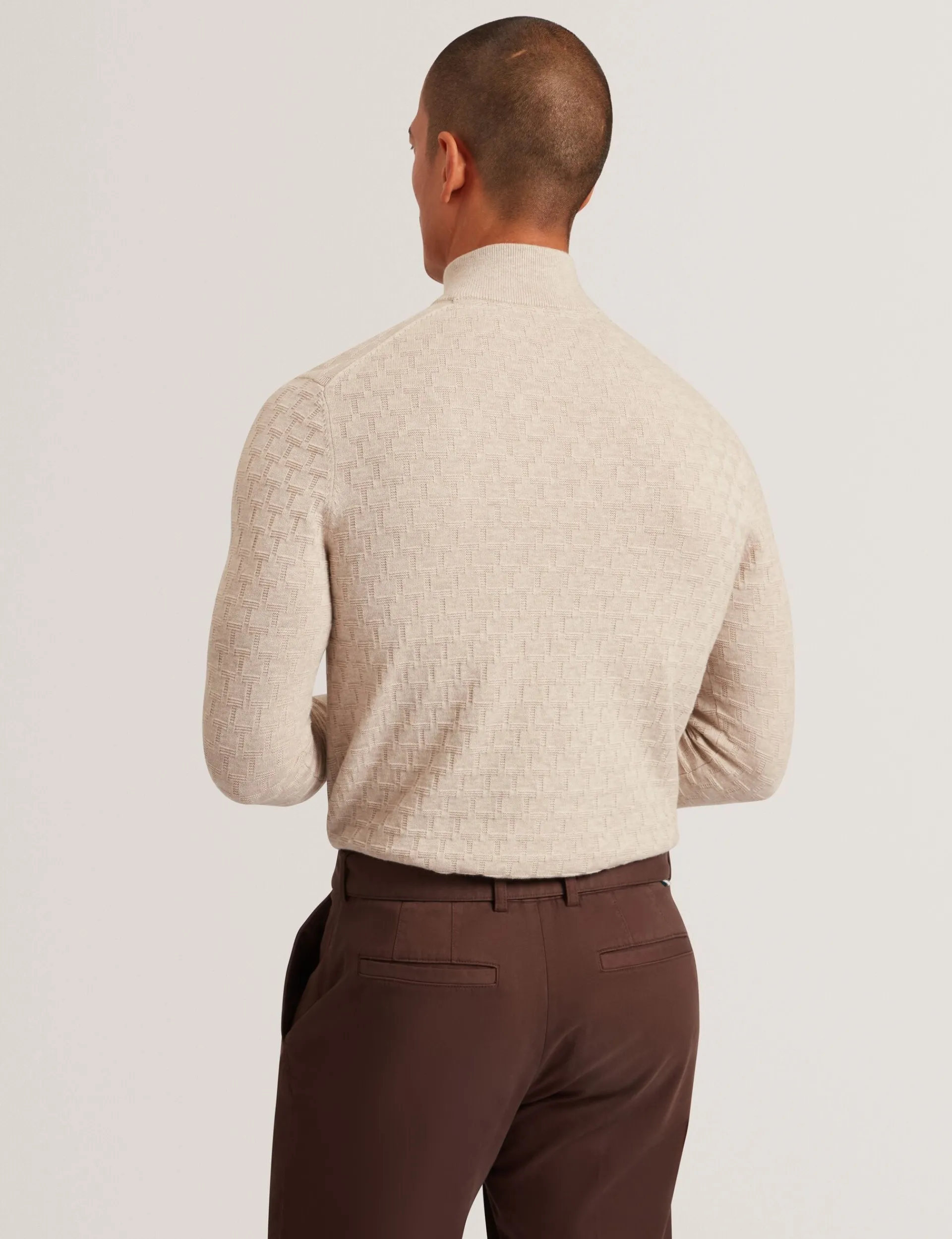 New Lobster Limited Breezy Blues Bearbeiten|Arbeitskleidung<Markenpullover mit strukturierter Oberfläche und Reißverschluss am Kragen