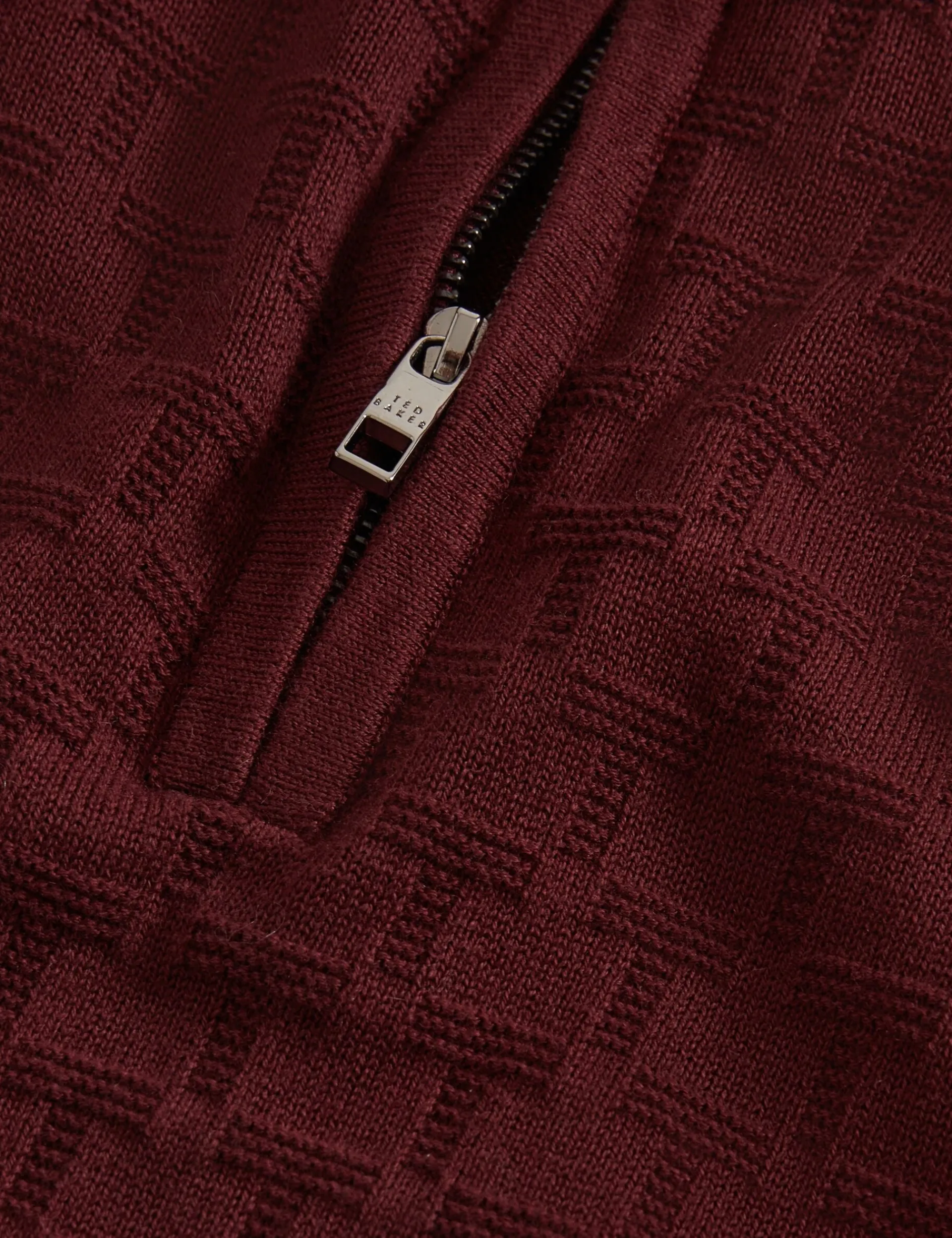 New Lobster Limited Breezy Blues Bearbeiten|Arbeitskleidung<Markenpullover mit strukturierter Oberfläche und Reißverschluss am Kragen
