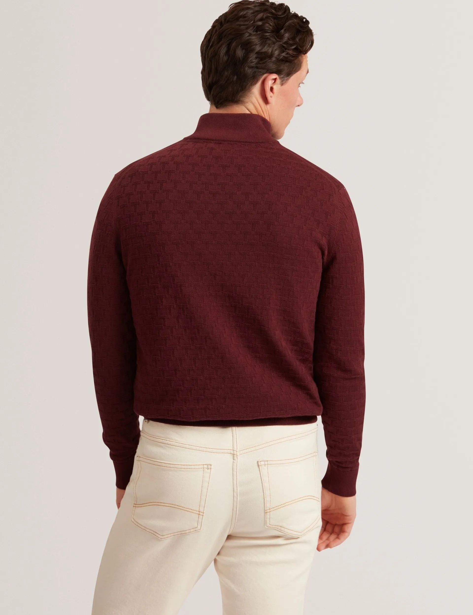 New Lobster Limited Breezy Blues Bearbeiten|Arbeitskleidung<Markenpullover mit strukturierter Oberfläche und Reißverschluss am Kragen