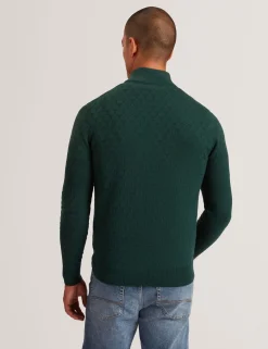New Lobster Limited Breezy Blues Bearbeiten|Arbeitskleidung<Markenpullover mit strukturierter Oberfläche und Reißverschluss am Kragen