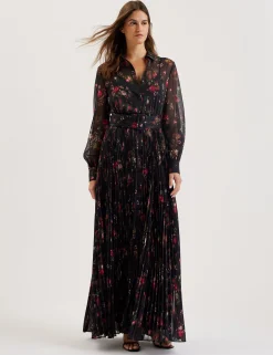 New Lobster Limited Kleider<Maxi-Hemdkleid mit Blumenmuster und Falten
