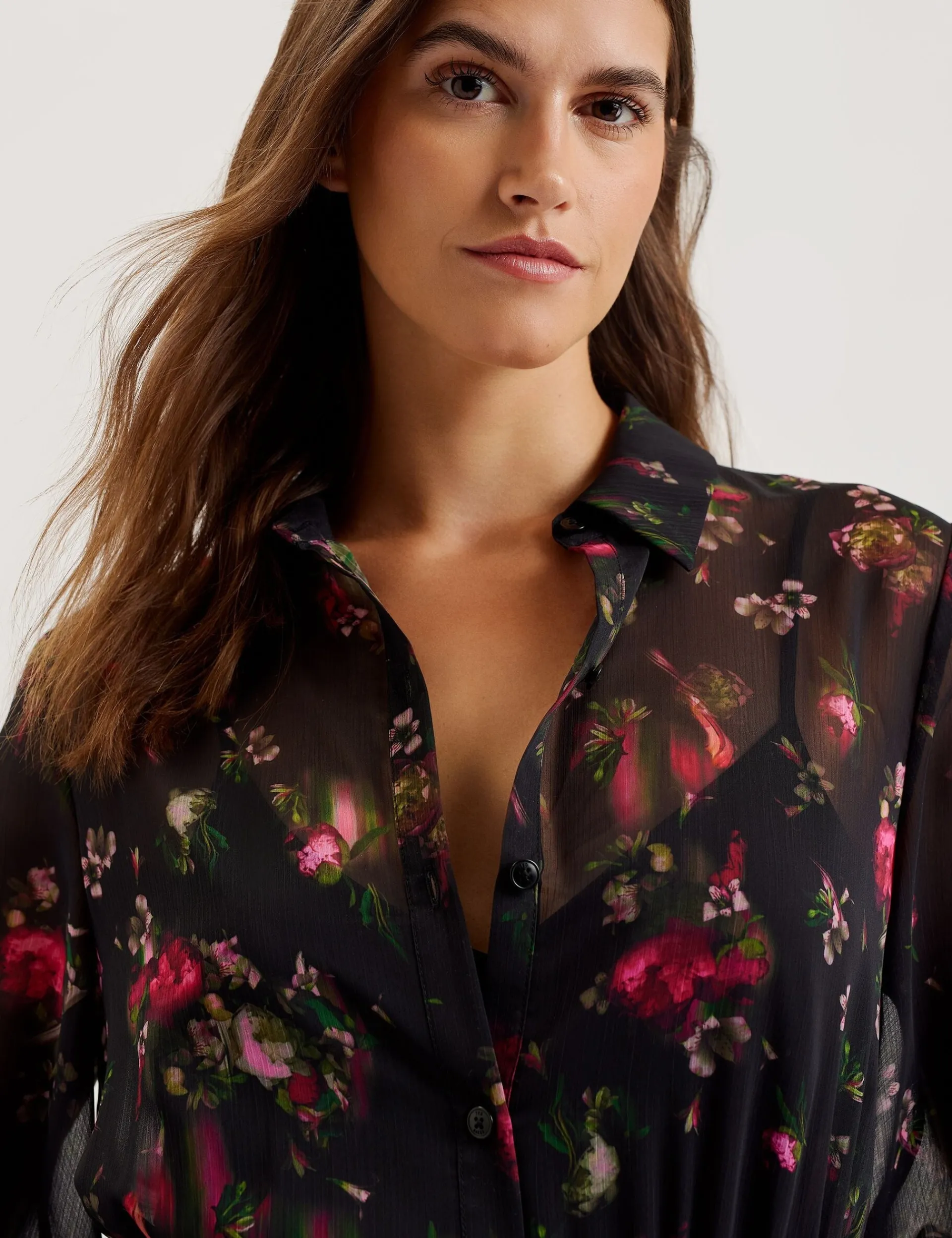 New Lobster Limited Kleider<Maxi-Hemdkleid mit Blumenmuster und Falten
