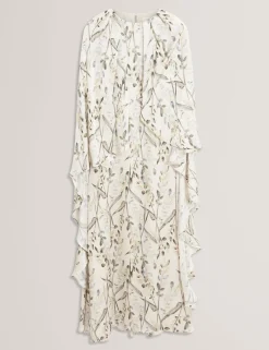 New Lobster Limited Golden Hour|Der Weihnachtsladen<Maxikleid mit Blattprint und Umhang-Detail