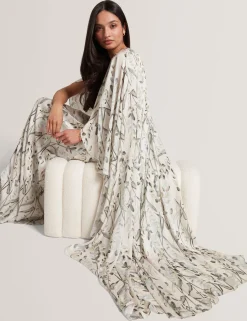 New Lobster Limited Golden Hour|Der Weihnachtsladen<Maxikleid mit Blattprint und Umhang-Detail