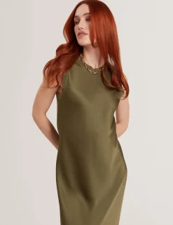 New Lobster Limited Festliche Kleidung|Die Satin-Kollektion<Maxikleid mit Strickpaneel