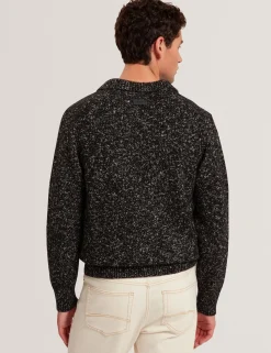 New Lobster Limited Im Trend: Gestrickte Tops|Arbeitskleidung<Melange Strick-Langarm-Poloshirt