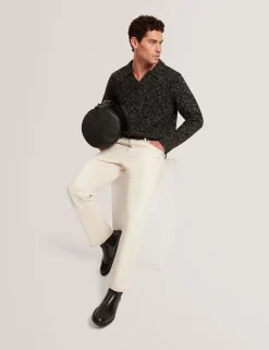 New Lobster Limited Im Trend: Gestrickte Tops|Arbeitskleidung<Melange Strick-Langarm-Poloshirt