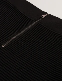 New Lobster Limited Röcke|Anzüge & Zweiteiler<Midi-Bleistiftrock aus Strick mit transparenten Einsätzen