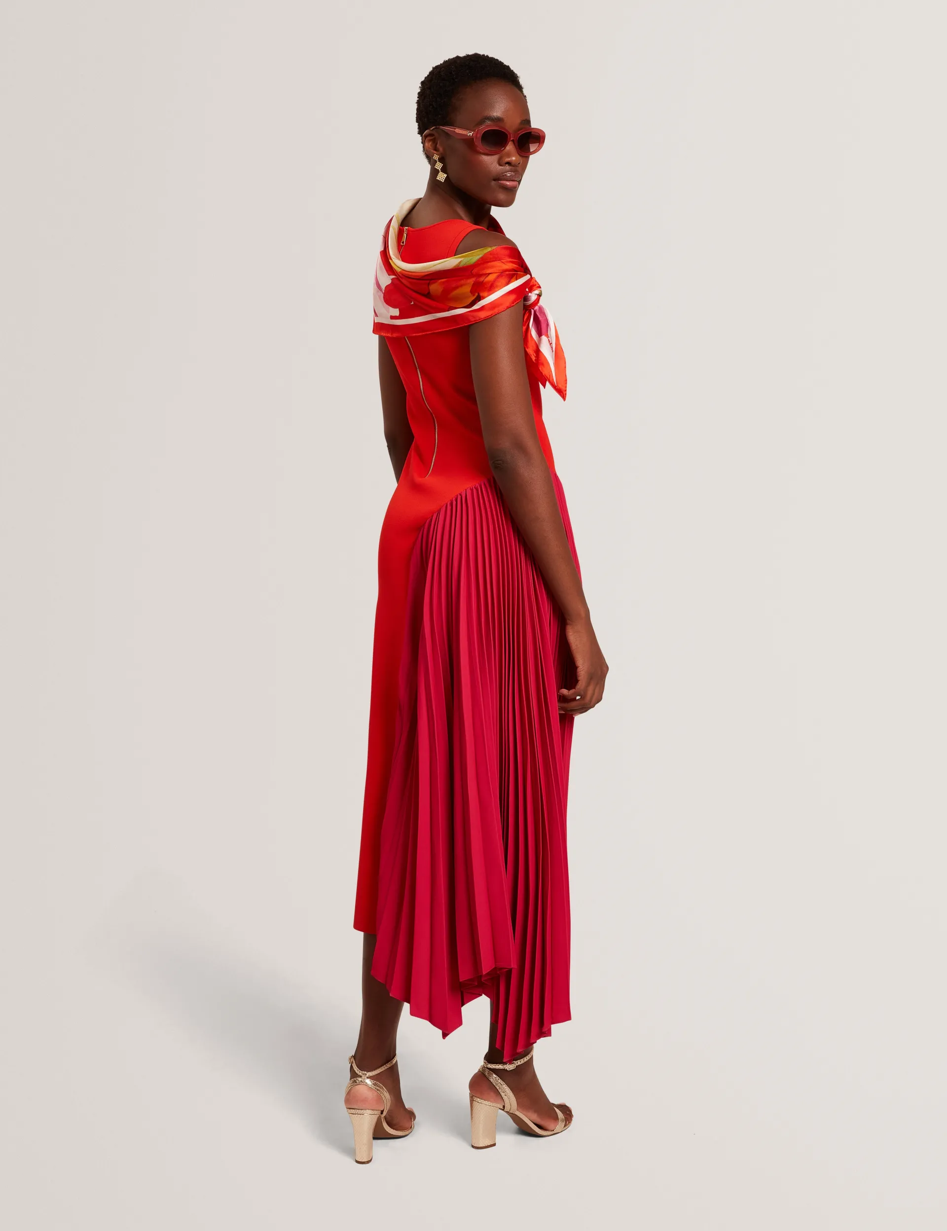 New Lobster Limited Festliche Kleidung|Der Weihnachtsladen<Midikleid mit Farbblock-Falten