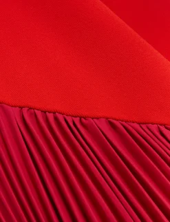 New Lobster Limited Festliche Kleidung|Der Weihnachtsladen<Midikleid mit Farbblock-Falten