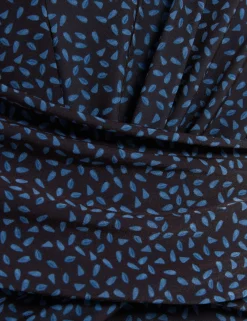 New Lobster Limited Der Weihnachtsladen|Luftiger Blues Bearbeiten<Midikleid mit gemustertem Minirock und Stehkragen, A-Linie,