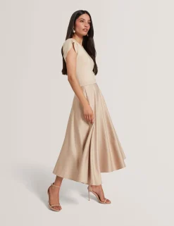 New Lobster Limited Kleider|Golden Hour<Midikleid mit Tulpenärmeln, anprobierbar