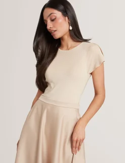New Lobster Limited Kleider|Golden Hour<Midikleid mit Tulpenärmeln, anprobierbar