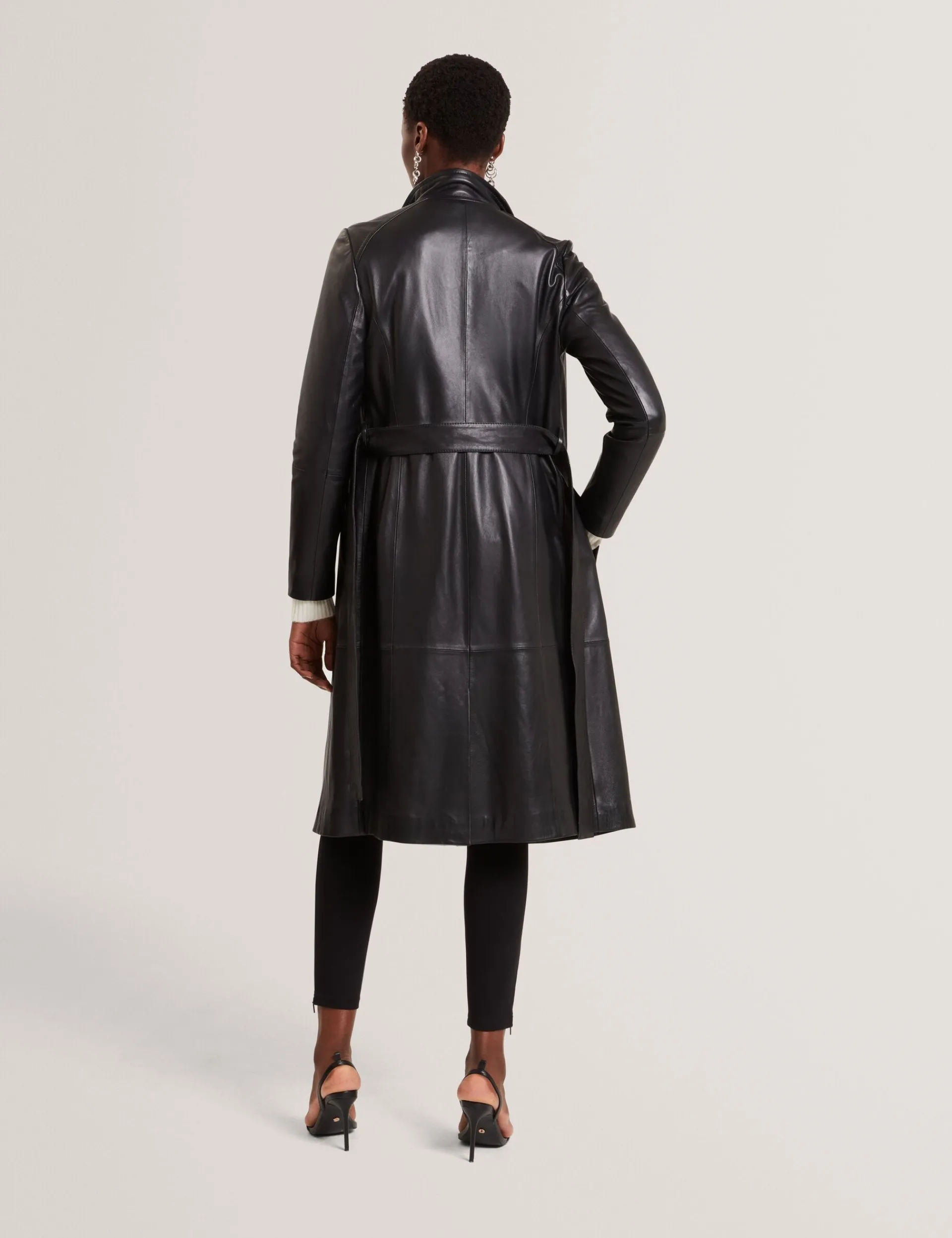 Damen New Lobster Limited Luxusgeschenke Für Damen|Mäntel Und Jacken<Midi-Wickelmantel aus Leder mit Gürtel