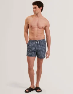 New Lobster Limited Bademode|Der Weihnachtsladen<Mid-Length Badeshorts mit verschwommenem Karomuster
