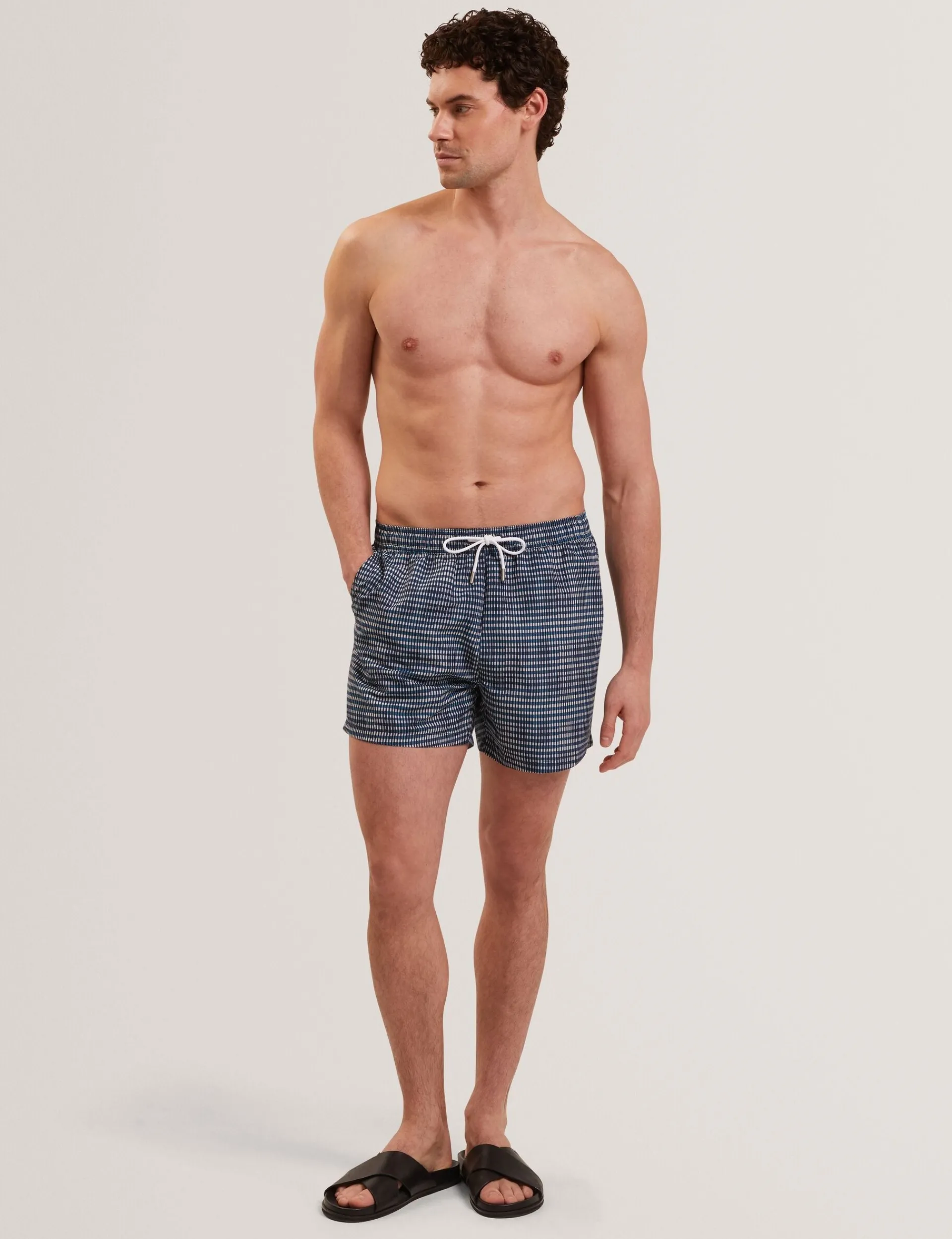 New Lobster Limited Bademode|Der Weihnachtsladen<Mid-Length Badeshorts mit verschwommenem Karomuster