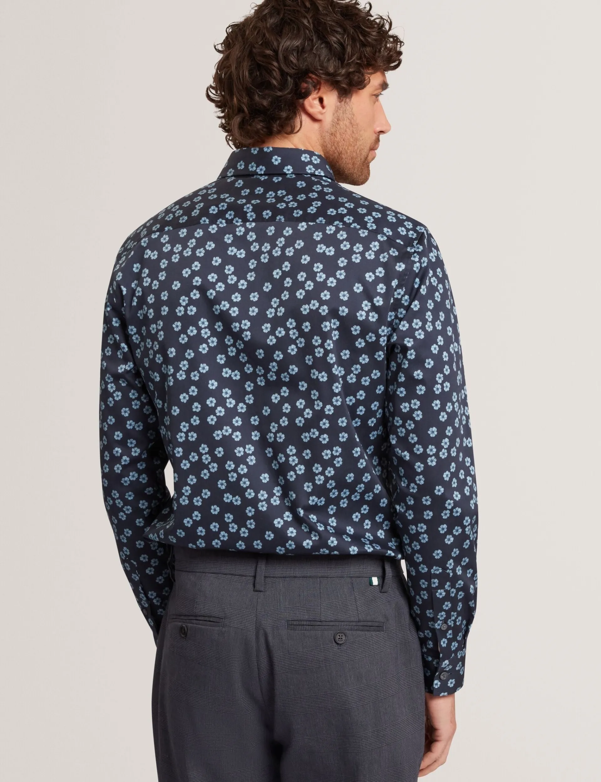 New Lobster Limited Breezy Blues Bearbeiten|Shirts<Mini Floral Stretch Cotton Regular Shirt