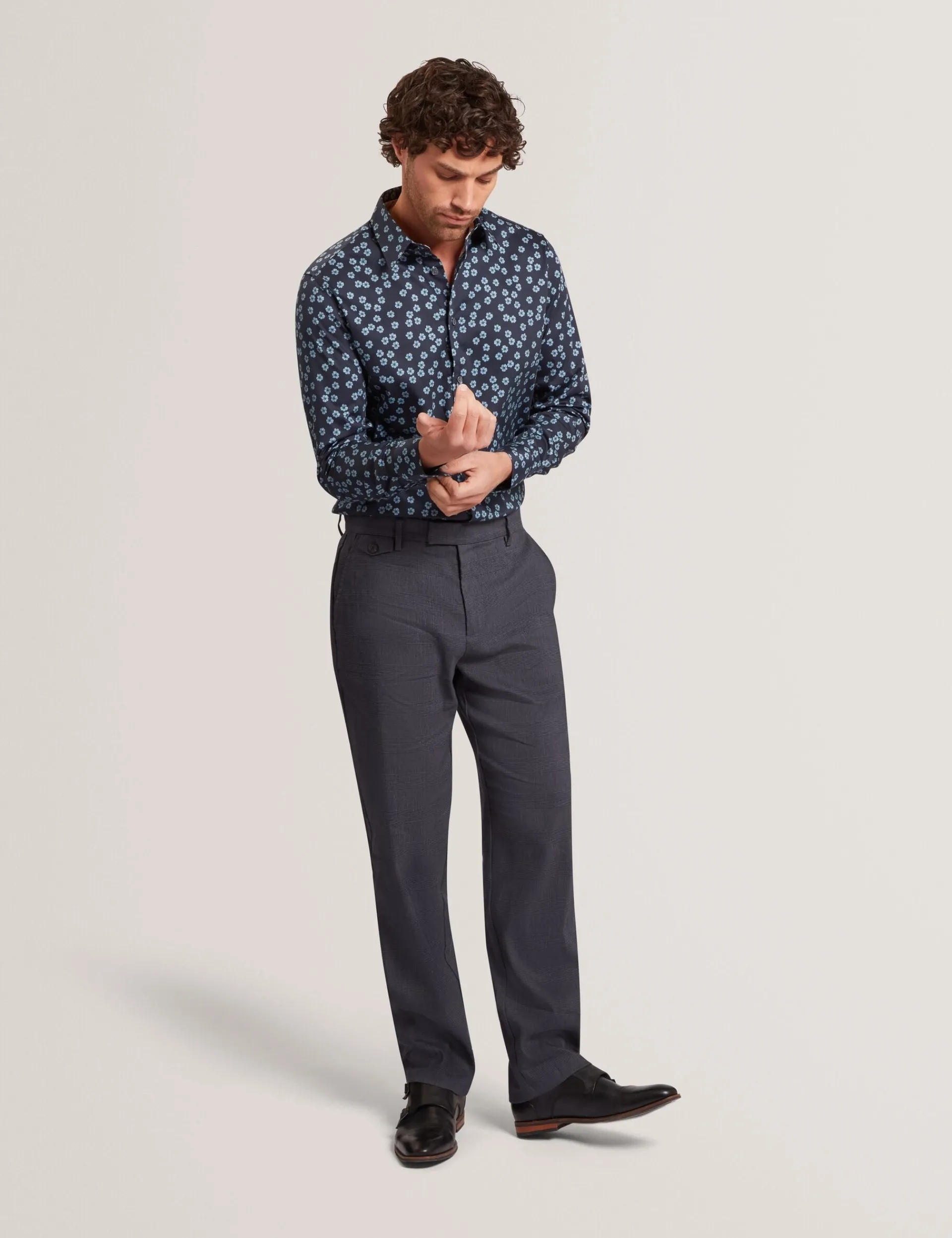 New Lobster Limited Breezy Blues Bearbeiten|Shirts<Mini Floral Stretch Cotton Regular Shirt