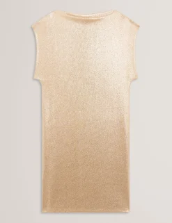 New Lobster Limited Golden Hour|Kleider<Minikleid aus Jersey mit Metallic-Webmuster