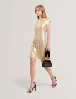 New Lobster Limited Golden Hour|Kleider<Minikleid aus Jersey mit Metallic-Webmuster
