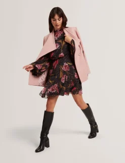 New Lobster Limited Kleider<Minikleid mit Blumenmuster und Ballonärmeln