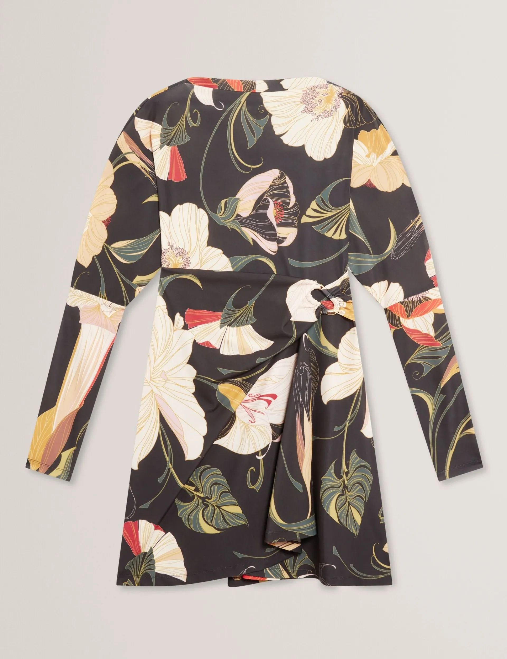 New Lobster Limited Festliche Kleidung|Neue Frühlingsblumen<Minikleid mit Wickeloptik und Blumenmuster