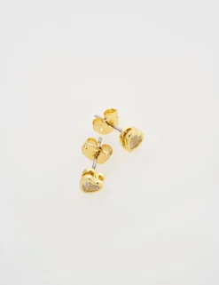 Damen Licensee Simon Harrison Die Hochzeitsredaktion|Golden Hour<Mini-Ohrstecker in Herzform mit Kristall