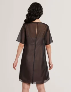 New Lobster Limited Kleider<Mini-T-Shirt-Kleid aus Organza mit Blumenmuster