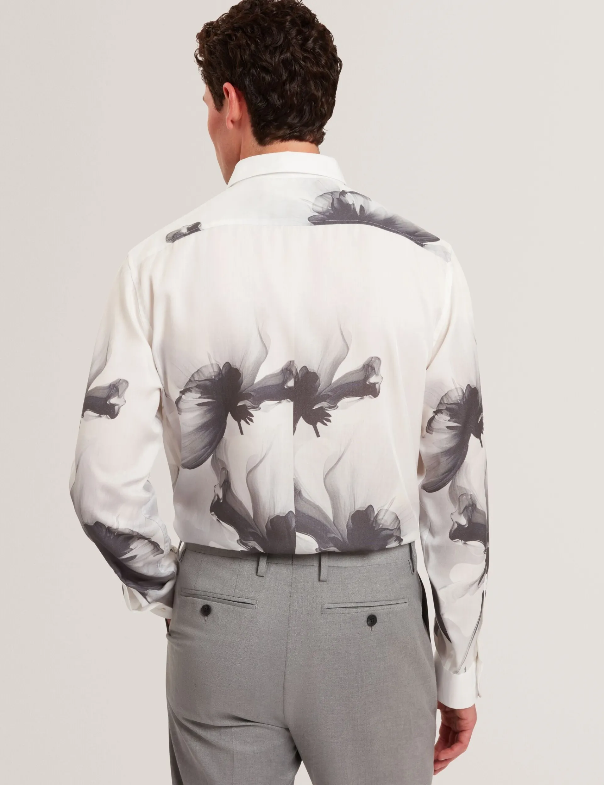 Herren New Lobster Limited Luxusgeschenke Für Herren|Arbeitskleidung<Monochromes Langarmhemd mit Blumenmuster