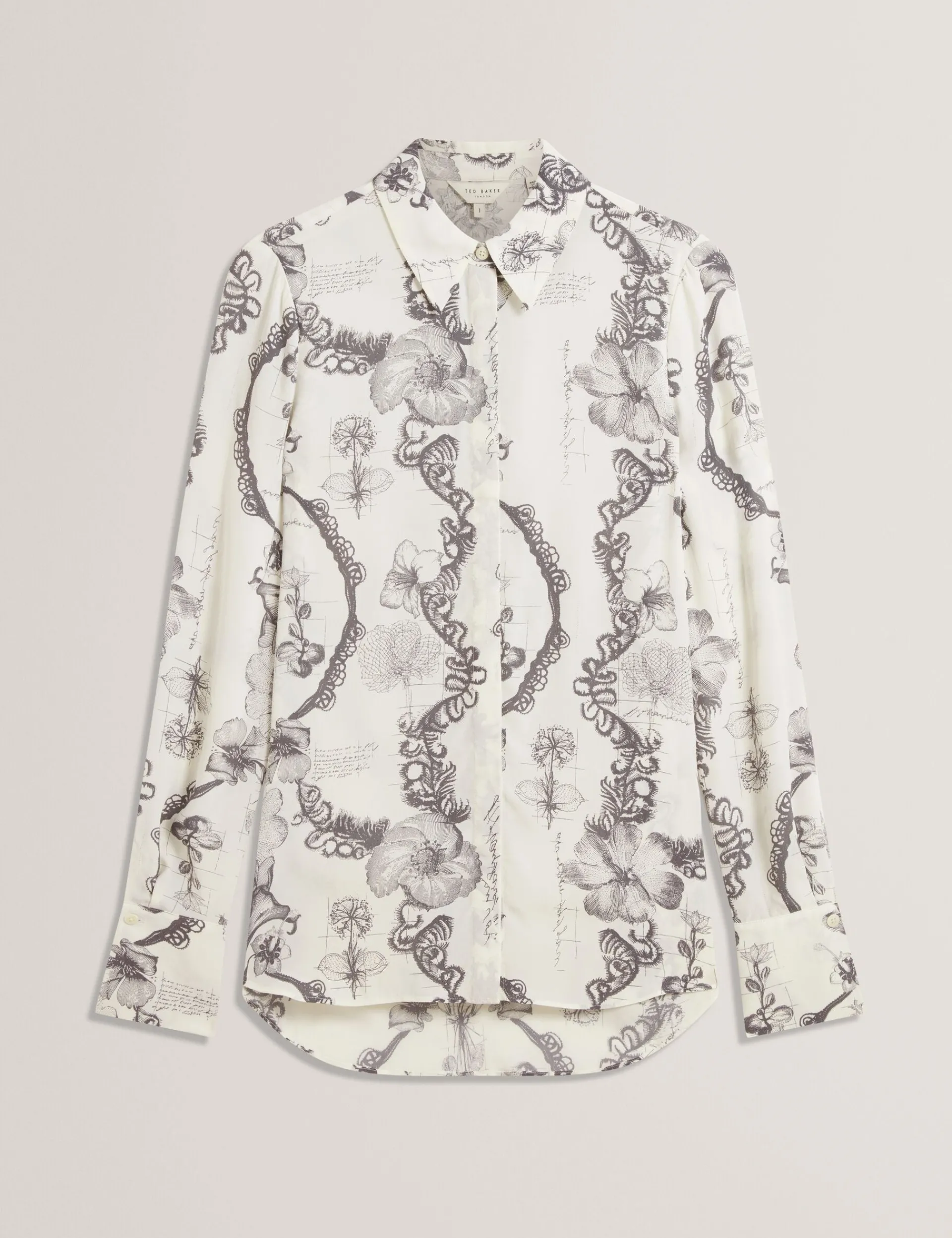 New Lobster Limited Oberteile & Blusen|Neue Frühlingsblumen<Nottingham Lace Print Longline Shirt