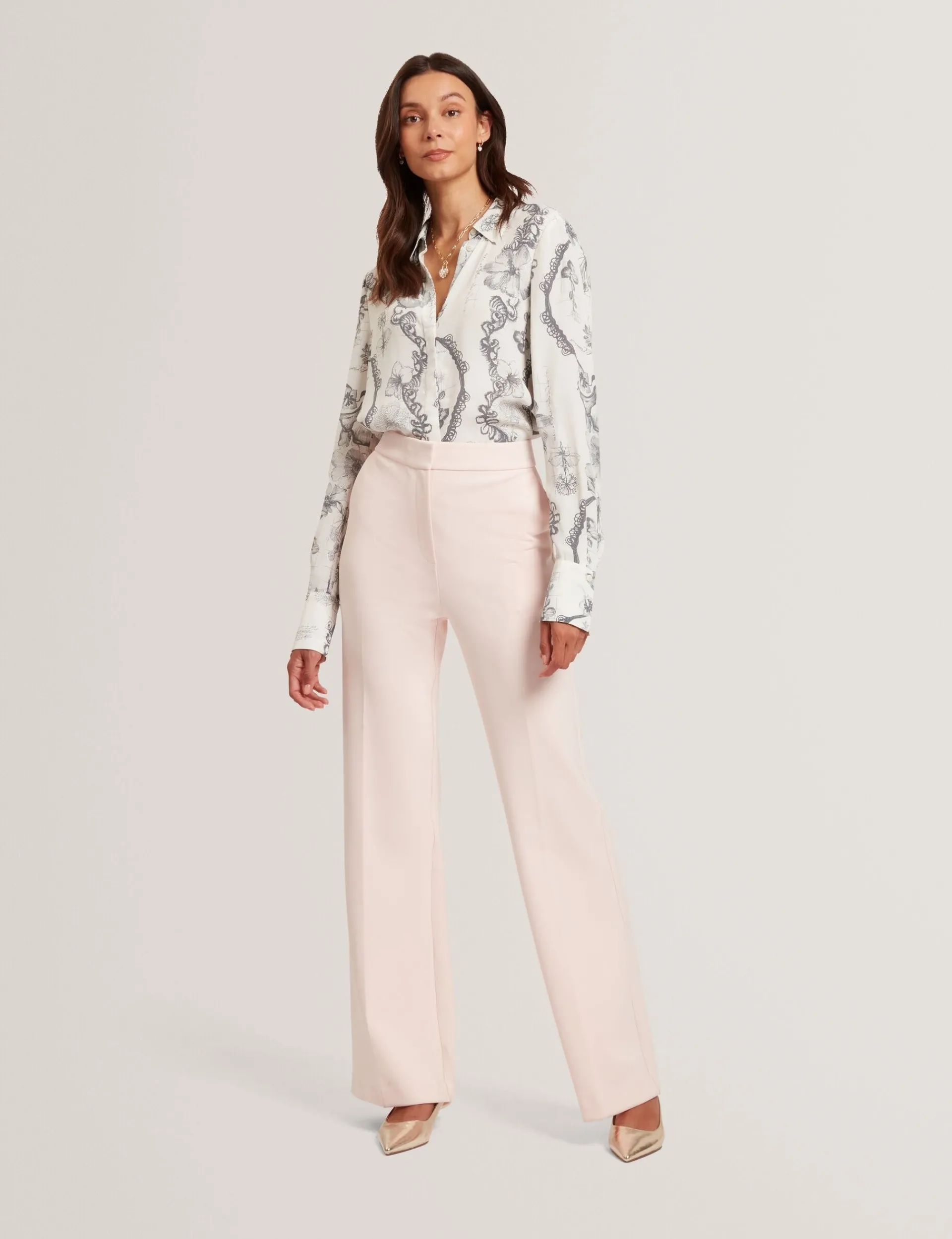 New Lobster Limited Oberteile & Blusen|Neue Frühlingsblumen<Nottingham Lace Print Longline Shirt