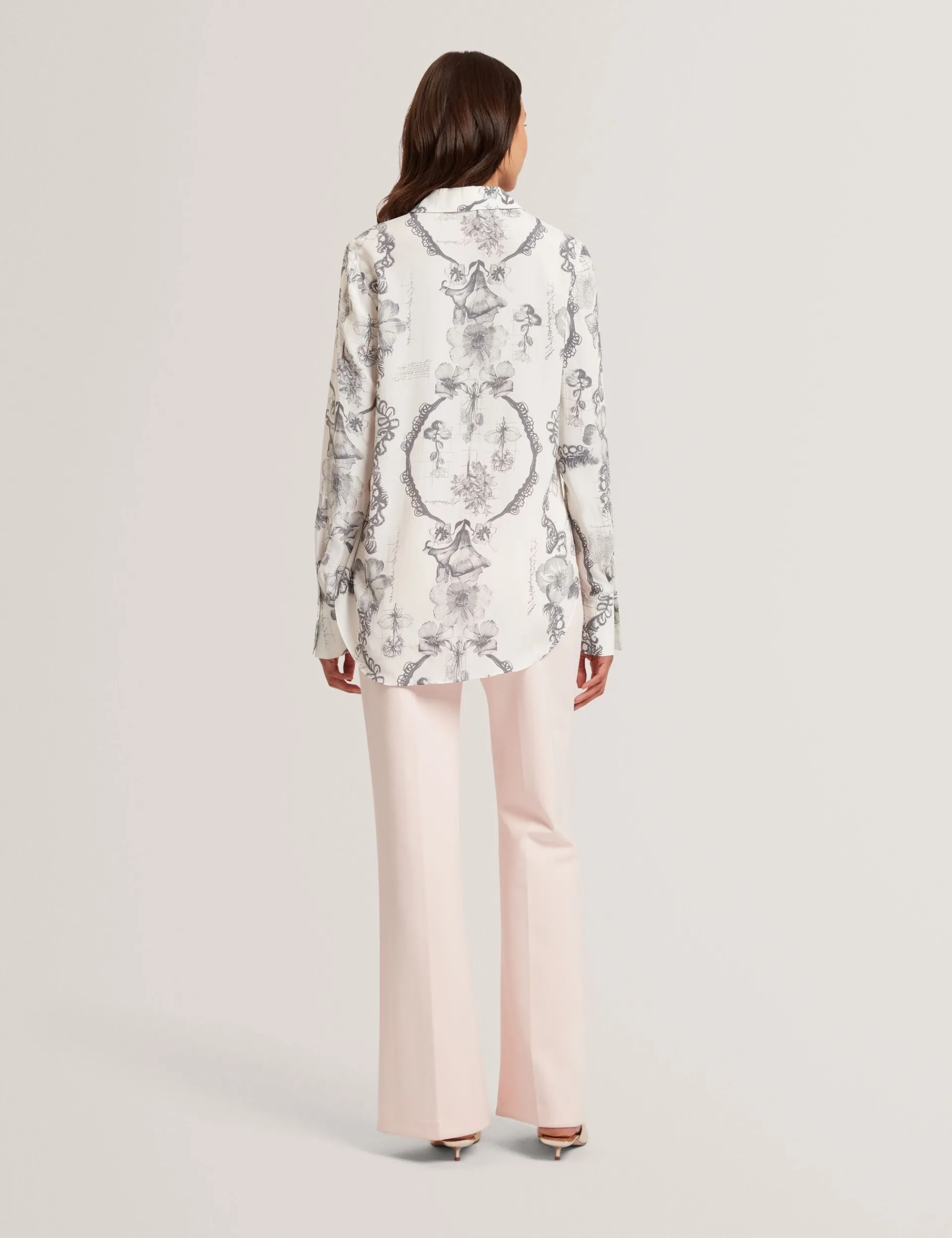 New Lobster Limited Oberteile & Blusen|Neue Frühlingsblumen<Nottingham Lace Print Longline Shirt
