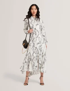 New Lobster Limited Kleider|Neue Frühlingsblumen<Nottingham Midi-Hemdkleid mit Spitzenprint