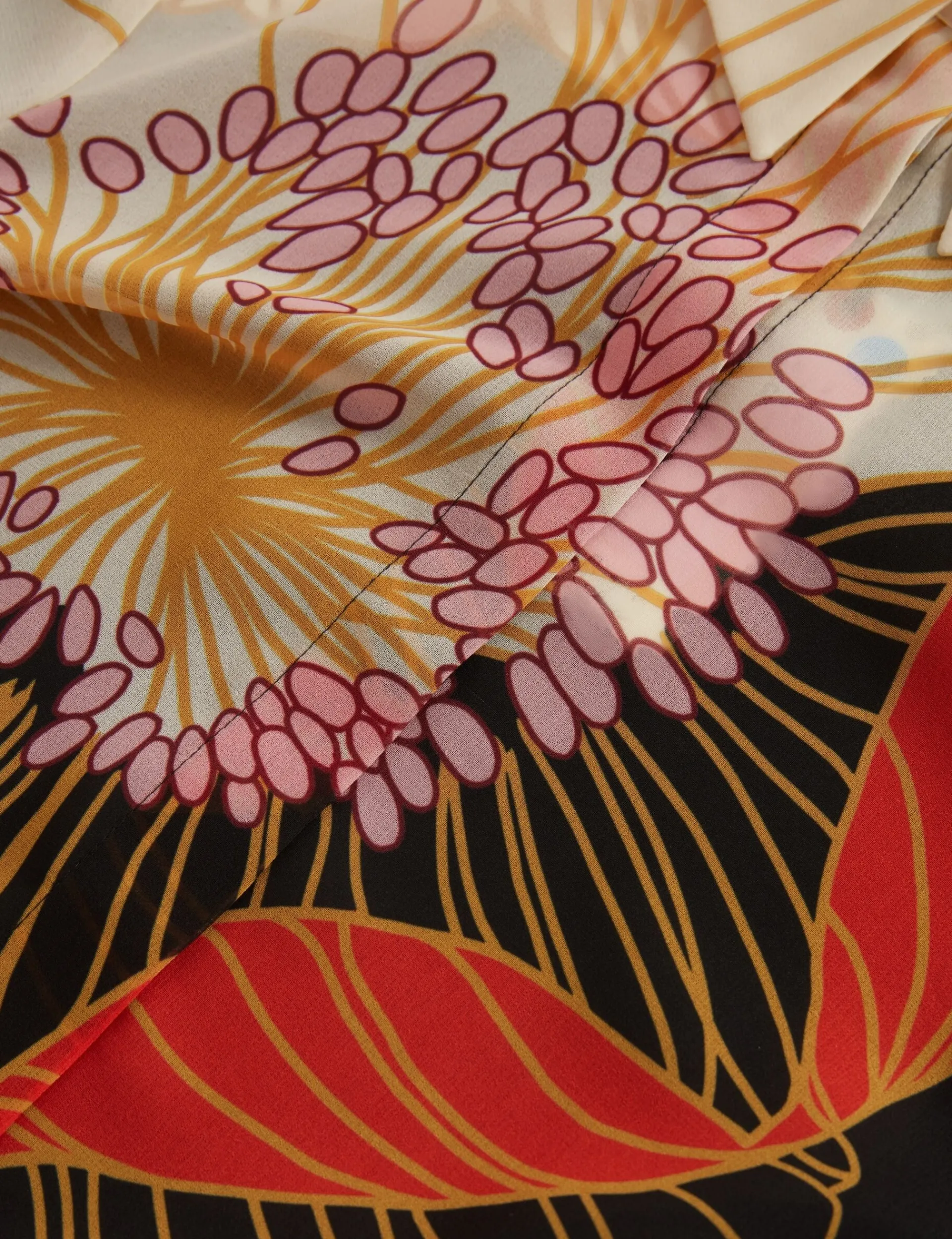 New Lobster Limited Anzüge & Zweiteiler|Oberteile & Blusen<Nouveau Floral Halbtransparentes Longline-Hemd