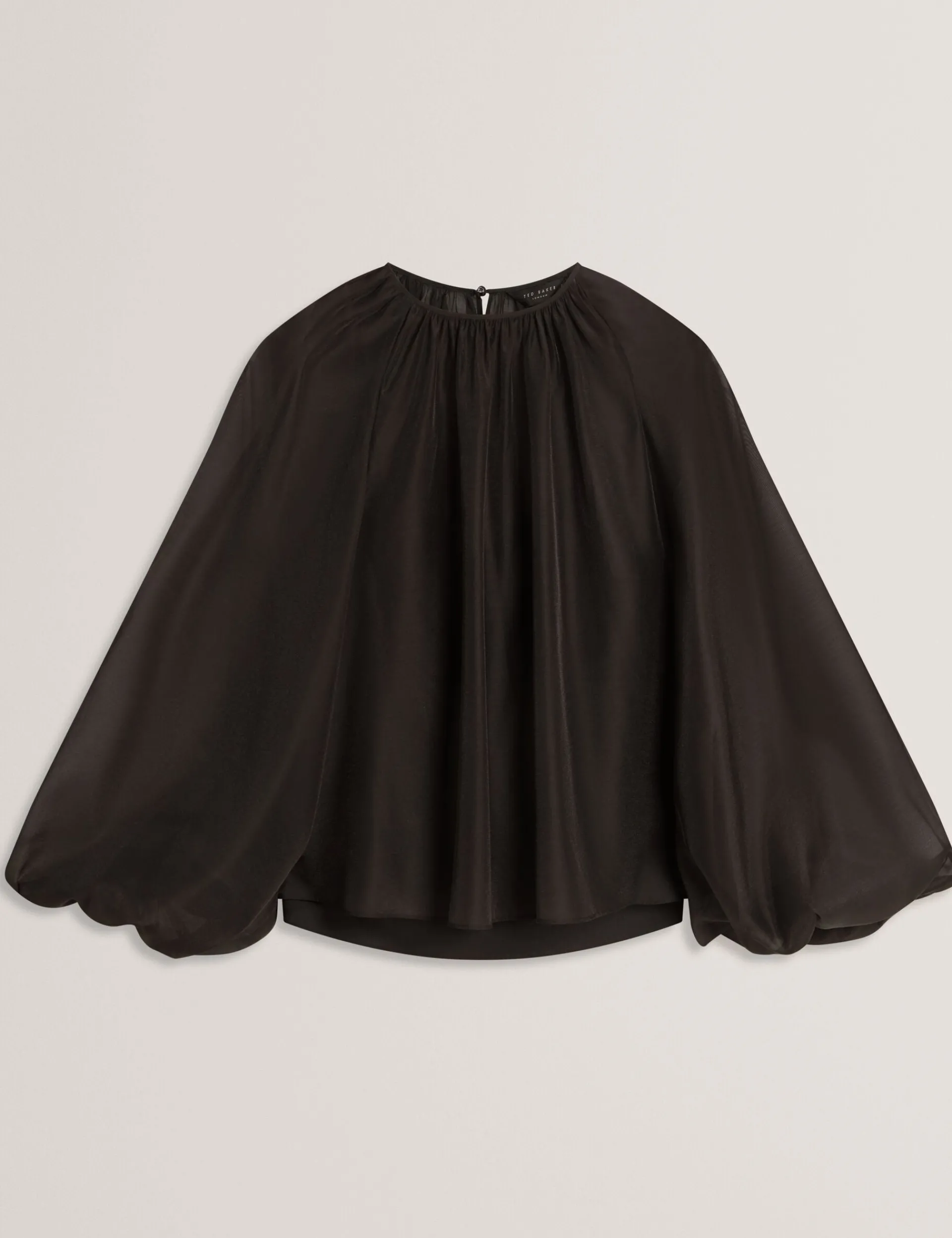 New Lobster Limited Festliche Kleidung|Oberteile & Blusen<Organza-Bluse mit langen Ballonärmeln