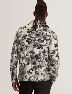 Herren New Lobster Limited Luxusgeschenke Für Herren|Mäntel Und Jacken<Overshirt mit schattiertem Blumenmuster und Jacquard-Einsatz