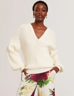 New Lobster Limited Oberteile & Blusen|Pullover & Strickjacken<Oversized V-Ausschnitt Fischerpullover