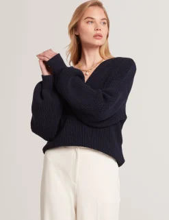 New Lobster Limited Oberteile & Blusen|Pullover & Strickjacken<Oversized V-Ausschnitt Fischerpullover