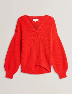 New Lobster Limited Oberteile & Blusen|Pullover & Strickjacken<Oversized V-Ausschnitt Fischerpullover