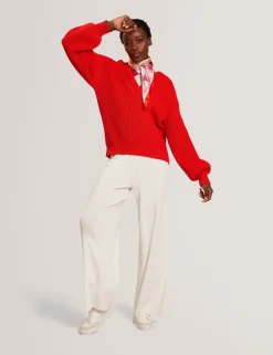 New Lobster Limited Oberteile & Blusen|Pullover & Strickjacken<Oversized V-Ausschnitt Fischerpullover